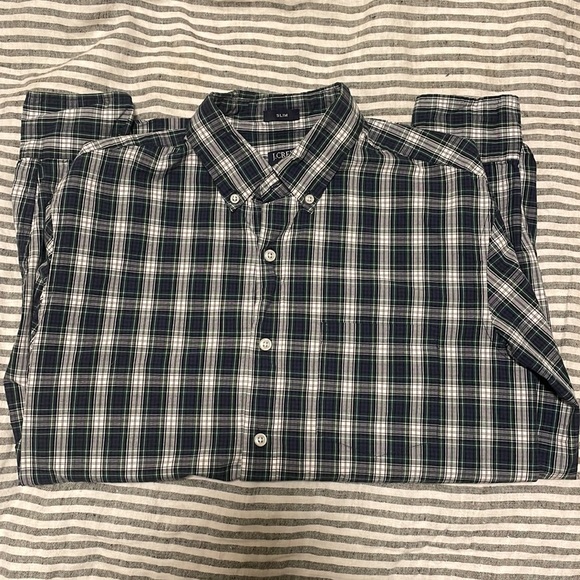 J.CREW Men’s Slim Plaid Flex Washed Long Sleeve Casual Shirt - Picture 2 of 10